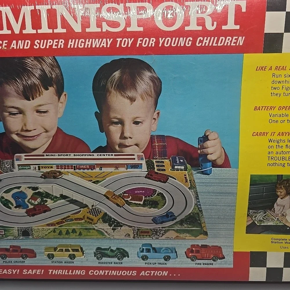 1967 Kenner Minisport Road Race & Highway Set Brand New Factory Sealed